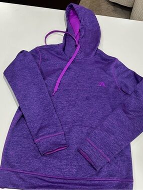 adidas Purple Heather Hoodie with Pink Accents